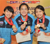 Women's Trios Gold Medalist