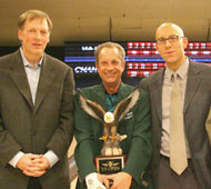 Weber receiving trophy