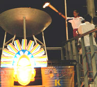 Lighting the Games Cauldron